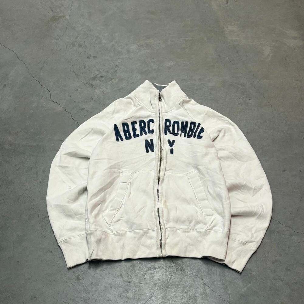 Abercrombie & Fitch Vintage Y2K NY Spell Out Full Zip Sweatshirt